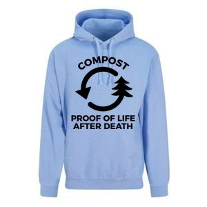 Compost Proof Of Life After Death Composting Gift Unisex Surf Hoodie