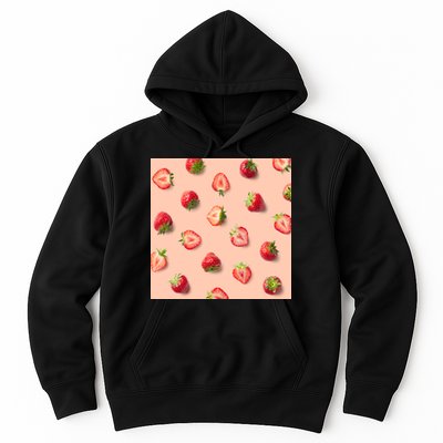 Colorful Pattern of Strawberries Hoodie