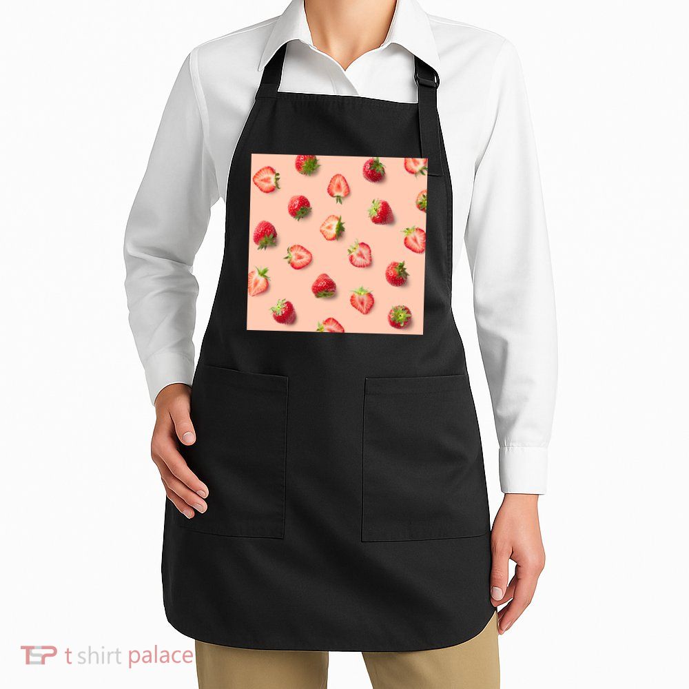 Colorful Pattern of Strawberries Apron