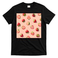 Colorful Pattern of Strawberries T-Shirt