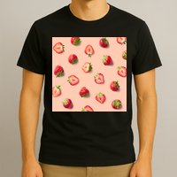 Colorful Pattern of Strawberries T-Shirt