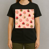 Colorful Pattern of Strawberries T-Shirt