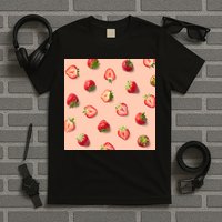 Colorful Pattern of Strawberries T-Shirt