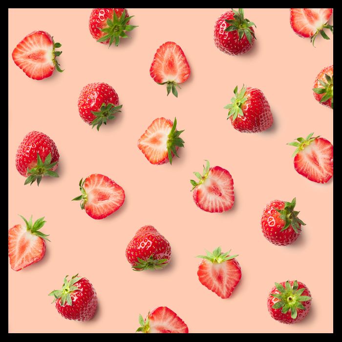 Colorful Pattern of Strawberries Button