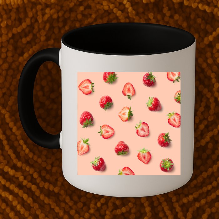 Colorful Pattern of Strawberries Mug