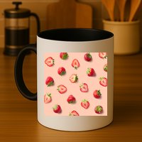 Colorful Pattern of Strawberries Mug