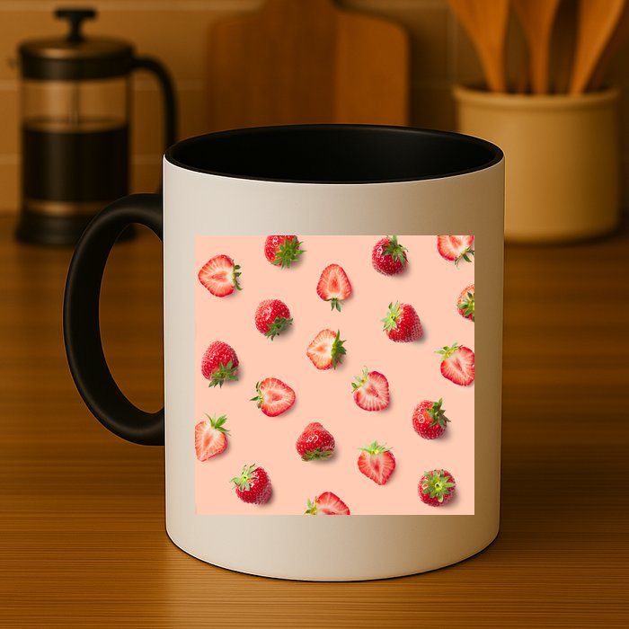 Colorful Pattern of Strawberries Mug