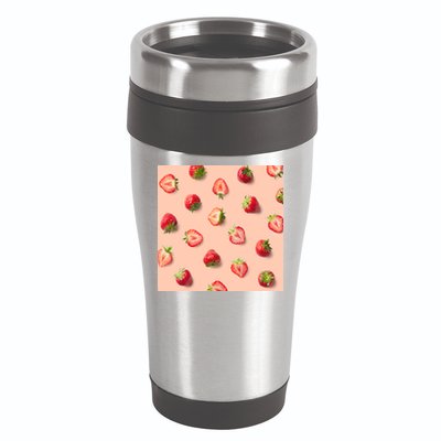 Colorful Pattern of Strawberries 16oz Travel Tumbler