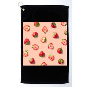 Colorful Pattern of Strawberries Platinum Collection Golf Towel