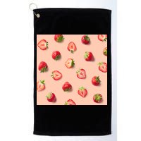 Colorful Pattern of Strawberries Golf Towel