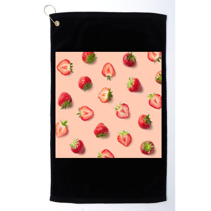 Colorful Pattern of Strawberries Golf Towel
