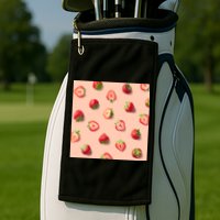 Colorful Pattern of Strawberries Golf Towel