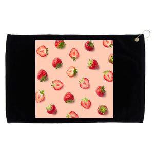 Colorful Pattern of Strawberries Grommeted Golf Towel