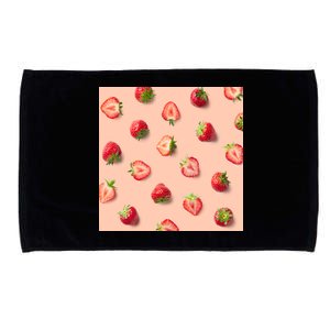 Colorful Pattern of Strawberries Microfiber Hand Towel