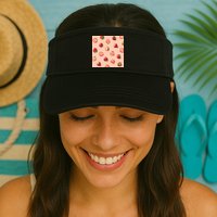 Colorful Pattern of Strawberries Visor
