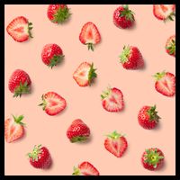Colorful Pattern of Strawberries Visor