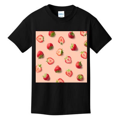 Colorful Pattern of Strawberries Kids T-Shirt