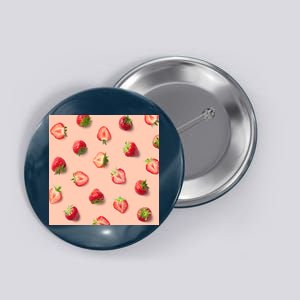 Colorful Pattern of Strawberries Button