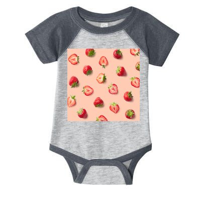 Colorful Pattern of Strawberries Infant Baby Jersey Bodysuit