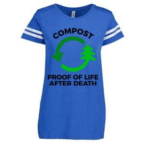 Compost Proof Of Life After Death Composting Gift Enza Ladies Jersey Football T-Shirt