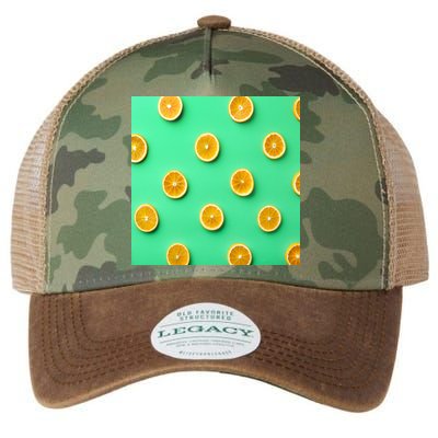 Colorful Pattern of Fresh Orange Slices  Legacy Tie Dye Trucker Hat