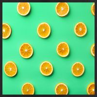 Colorful Pattern of Fresh Orange Slices  7 Panel Mesh Trucker Snapback Hat