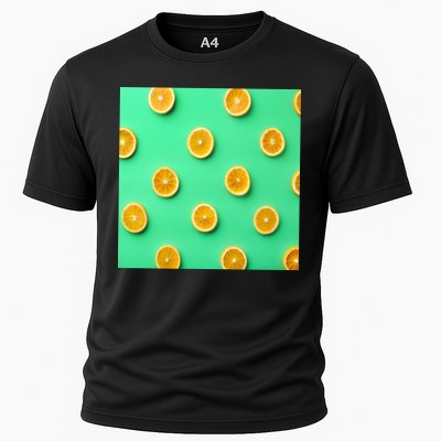 Colorful Pattern of Fresh Orange Slices  Performance Shirt
