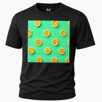 Colorful Pattern of Fresh Orange Slices  Performance Shirt