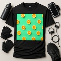Colorful Pattern of Fresh Orange Slices  Performance Shirt