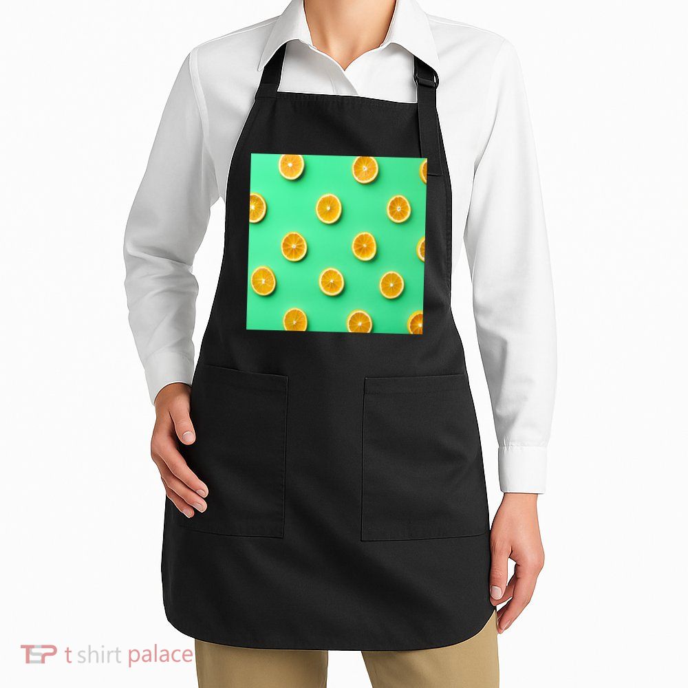 Colorful Pattern of Fresh Orange Slices  Apron