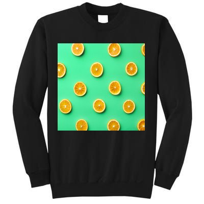 Colorful Pattern of Fresh Orange Slices  Sweatshirt