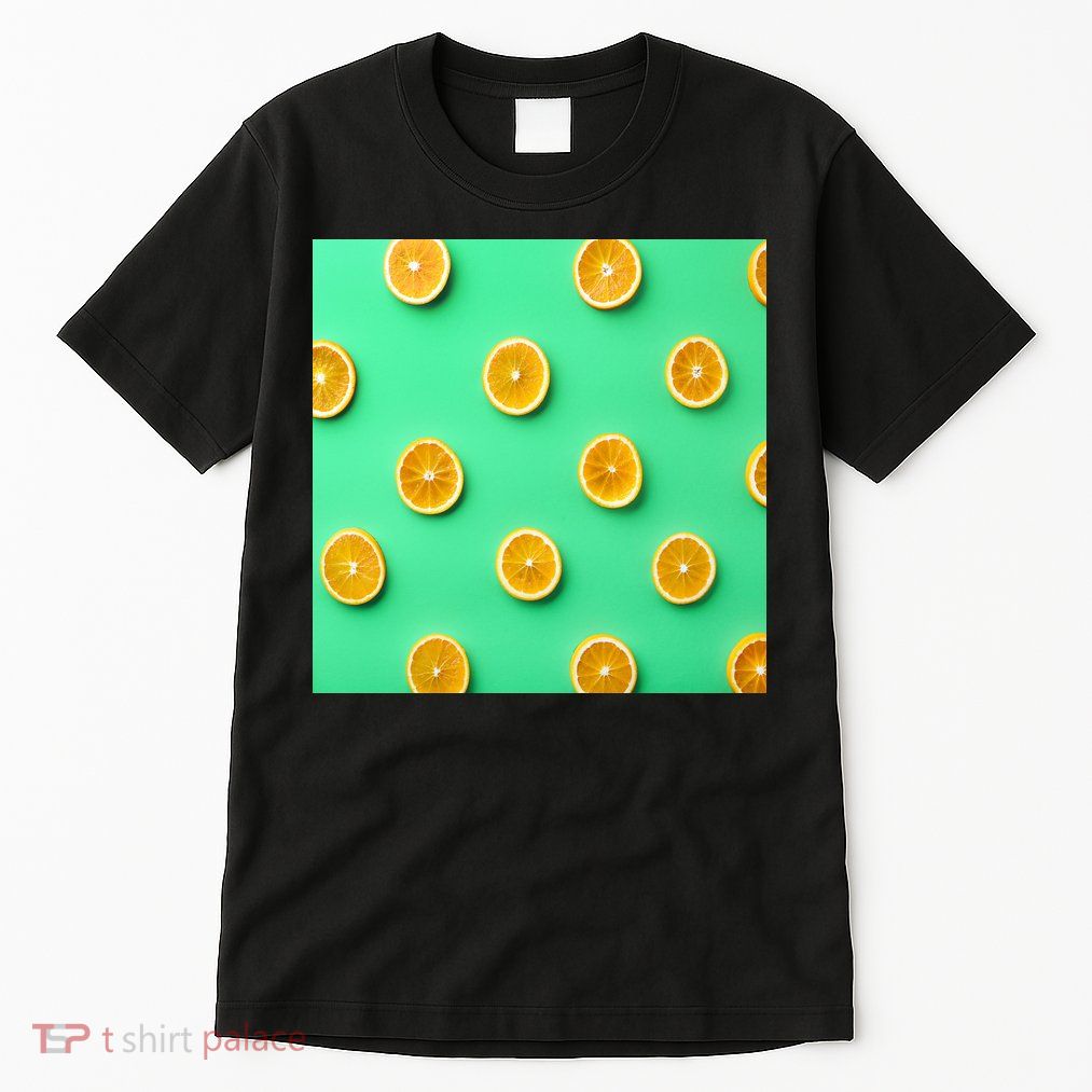 Colorful Pattern of Fresh Orange Slices  Tall T-Shirt