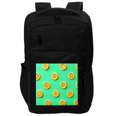 Colorful Pattern of Fresh Orange Slices  Impact Tech Backpack