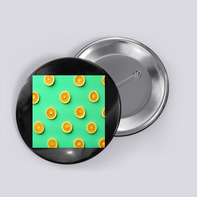 Colorful Pattern of Fresh Orange Slices  Button