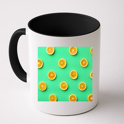 Colorful Pattern of Fresh Orange Slices  Mug