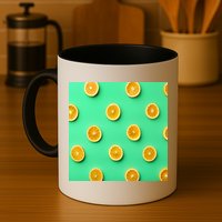Colorful Pattern of Fresh Orange Slices  Mug