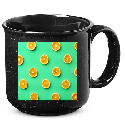Colorful Pattern of Fresh Orange Slices  15oz Campfire Ceramic Mug