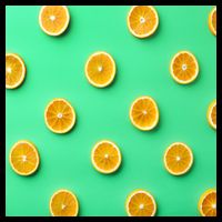 Colorful Pattern of Fresh Orange Slices  Flatbill Hat