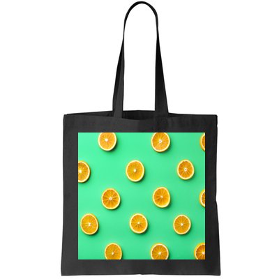 Colorful Pattern of Fresh Orange Slices  Bag