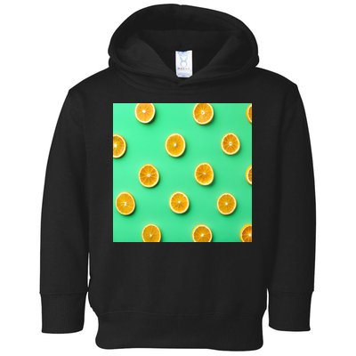 Colorful Pattern of Fresh Orange Slices  Toddler Hoodie