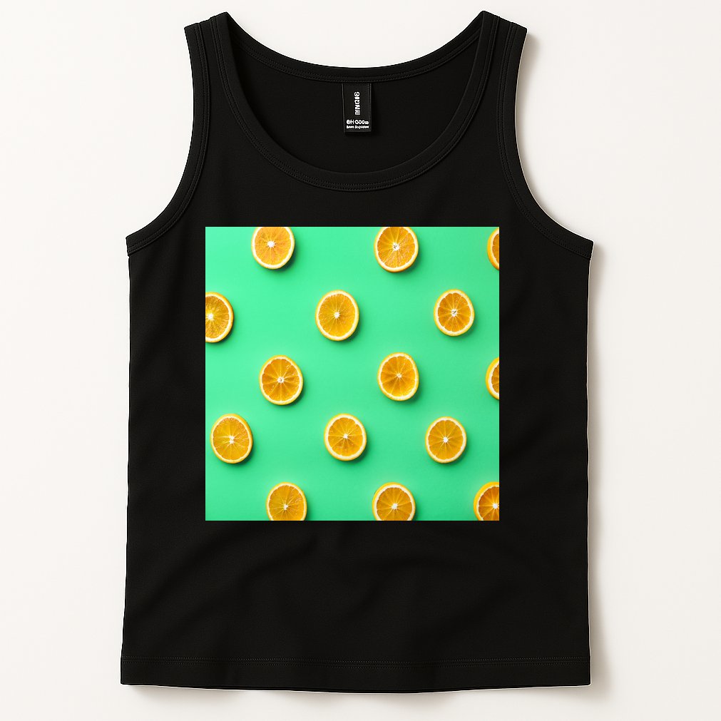 Colorful Pattern of Fresh Orange Slices  Tank Top