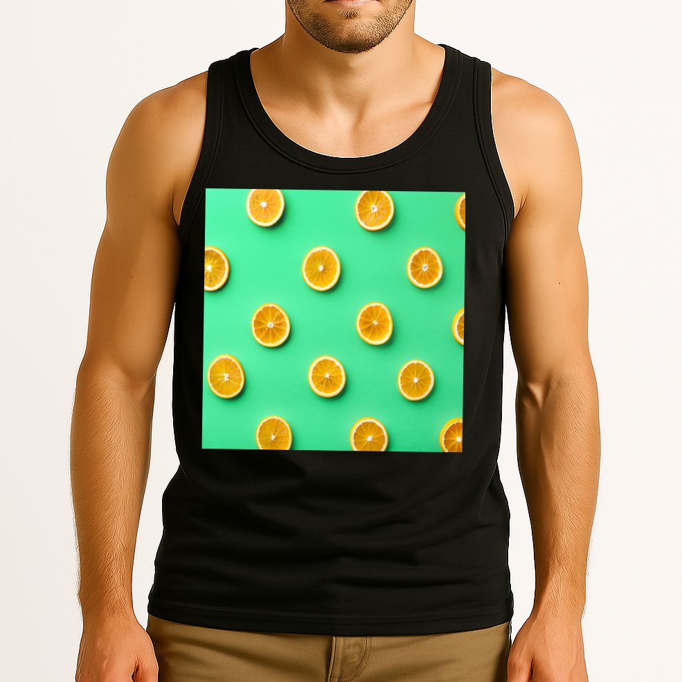 Colorful Pattern of Fresh Orange Slices  Tank Top