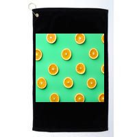 Colorful Pattern of Fresh Orange Slices  Golf Towel