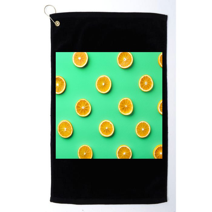 Colorful Pattern of Fresh Orange Slices  Golf Towel