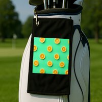 Colorful Pattern of Fresh Orange Slices  Golf Towel
