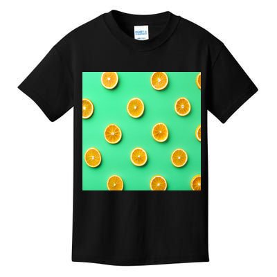 Colorful Pattern of Fresh Orange Slices  Kids T-Shirt