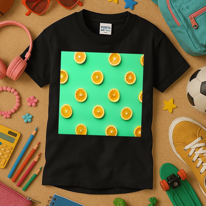 Colorful Pattern of Fresh Orange Slices  Kids T-Shirt