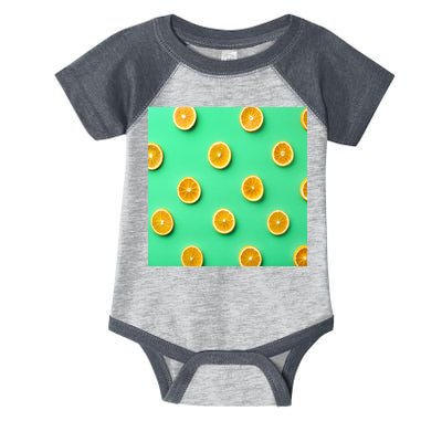Colorful Pattern of Fresh Orange Slices  Infant Baby Jersey Bodysuit
