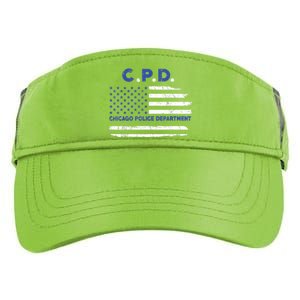 Chicago Police Officer American Flag Thin Blue Line Adult Drive Performance Visor