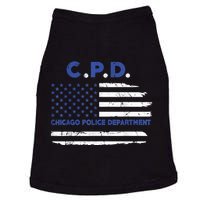 Chicago Police Officer American Flag Thin Blue Line Doggie Tank